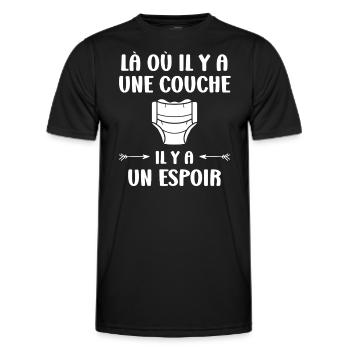 Couches - T-shirt sport Homme - noir - Devant - AI Model Male 178 dark (178cm)