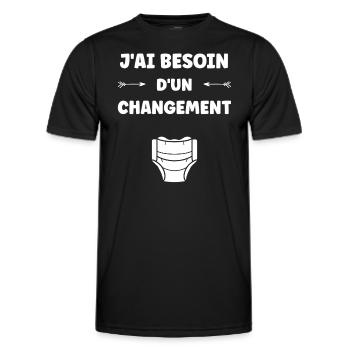 Couches - T-shirt sport Homme - noir - Devant - AI Model Male 178 dark (178cm)