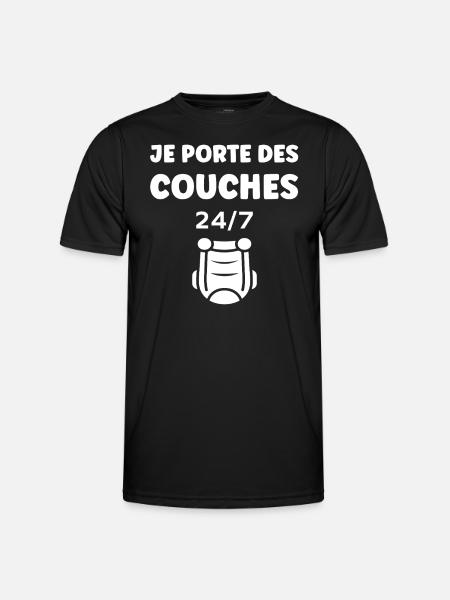 Couches - T-shirt sport Homme - noir