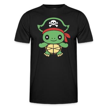 pirate - T-shirt sport Homme - noir - Devant - AI Model Male 178 dark (178cm)