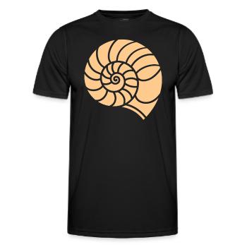coquillage - T-shirt sport Homme - noir - Devant - AI Model Male 178 dark (178cm)