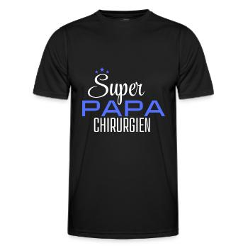 Super Papa Chirurg - Männer Funktions-T-Shirt - Schwarz - Vorne - AI Model Male 178 dark (178cm)