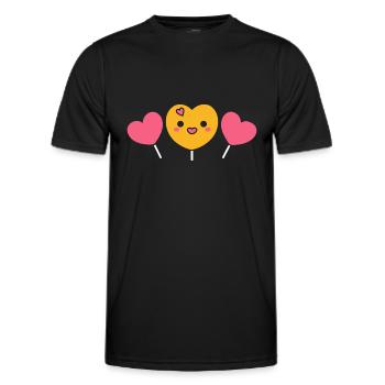 bonbon - T-shirt sport Homme - noir - Devant - AI Model Male 178 dark (178cm)