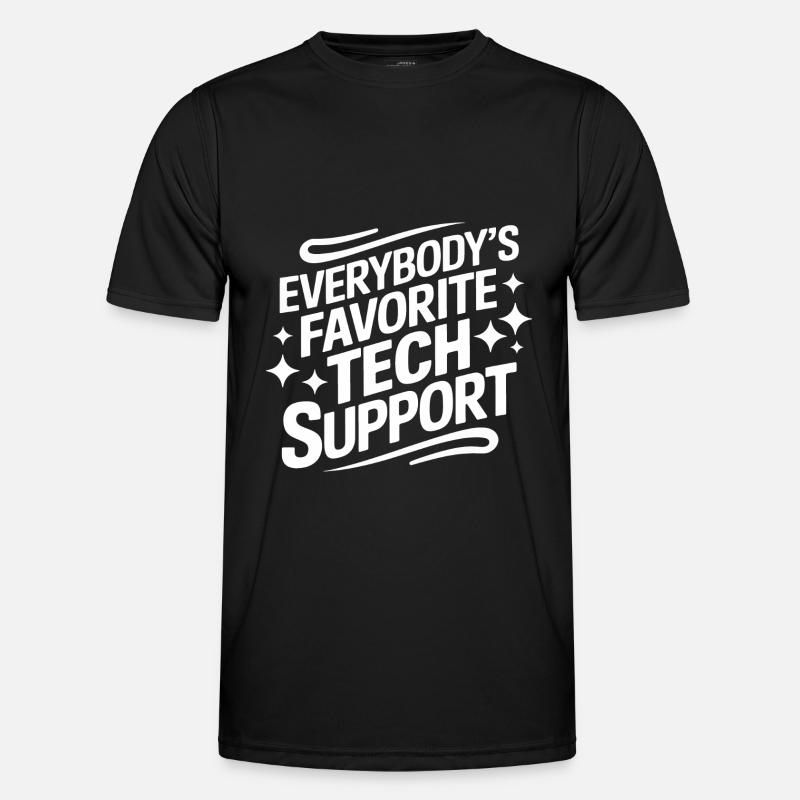 Technical Support Computer - Men's Functional T-Shirt - black