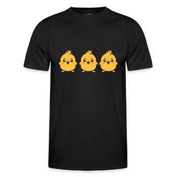 chick - Men's Functional T-Shirt - black - Front - AI Model Male 178 dark (178cm)