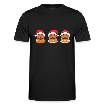 Lebkuchenmann - Männer Funktions-T-Shirt - Schwarz - Vorne - AI Model Male 178 dark (178cm)