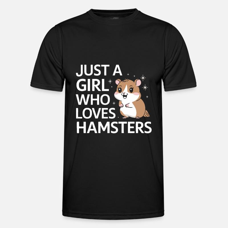 Hamster - Männer Funktions-T-Shirt - Schwarz