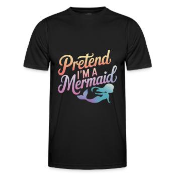 Mermaid Fable Mermaids Fairy Tale - Men's Functional T-Shirt - black - Front - AI Model Male 178 dark (178cm)