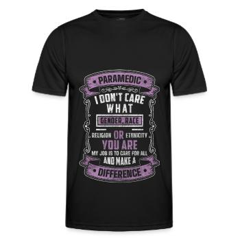 Paramedic First Aid Medicine - Men's Functional T-Shirt - black - Front - AI Model Male 178 dark (178cm)
