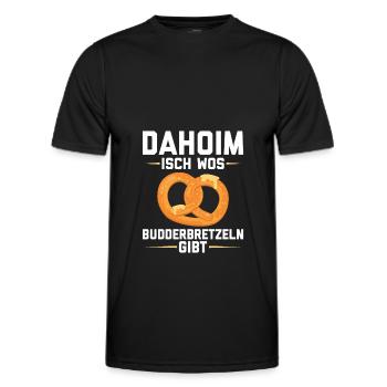 Schwaben Sprüche | Schwäbisch Schwabe Geschenkidee - Männer Funktions-T-Shirt - Schwarz - Vorne - AI Model Male 178 dark (178cm)