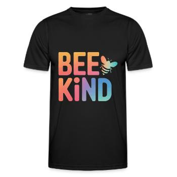 abeille abeille apicultrice abeille abeille - T-shirt sport Homme - noir - Devant - AI Model Male 178 dark (178cm)