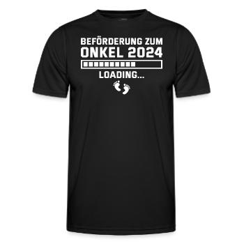 Beförderung zum Onkel 2024 lädt - Männer Funktions-T-Shirt - Schwarz - Vorne - AI Model Male 178 dark (178cm)