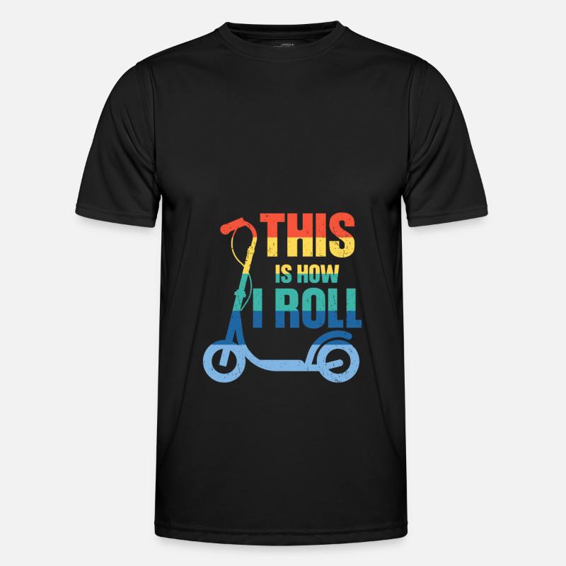 scooter e-scooter Roller E-Roller Männer Funktions-T-Shirt