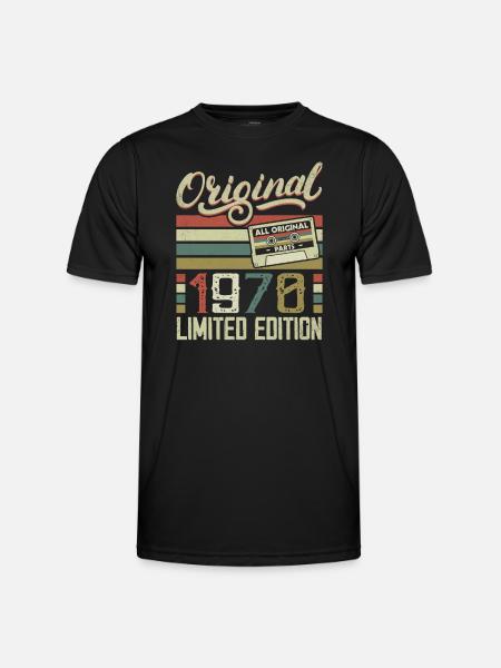 Jahrgang 1970er Retro 1970er Jahre Geburtstagsgeschenk - Männer Funktions-T-Shirt - Schwarz