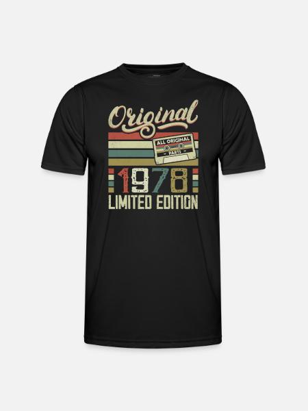 Jahrgang 1978 Retro 1978 Geburtstagsgeschenk - Männer Funktions-T-Shirt - Schwarz