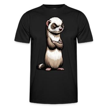 Ferrets Ferret keepers Ferret owners - Men's Functional T-Shirt - black - Front - AI Model Male 178 dark (178cm)
