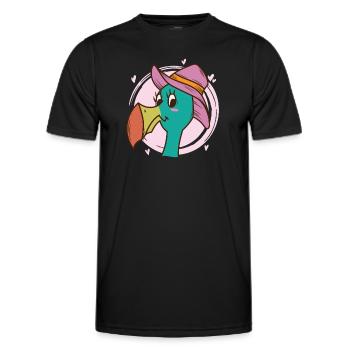 joli oiseau dodo coccinelle de l’île Maurice - T-shirt sport Homme - noir - Devant - AI Model Male 178 dark (178cm)