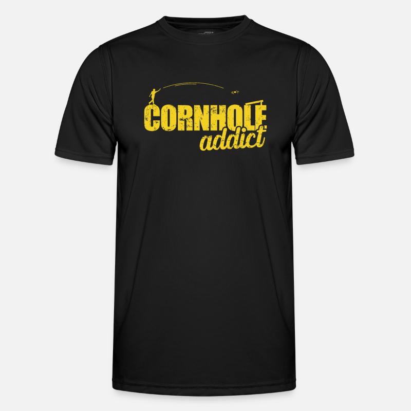 Cornhole addict Spiel Freizeit Hobby Männer Funktions-T-Shirt