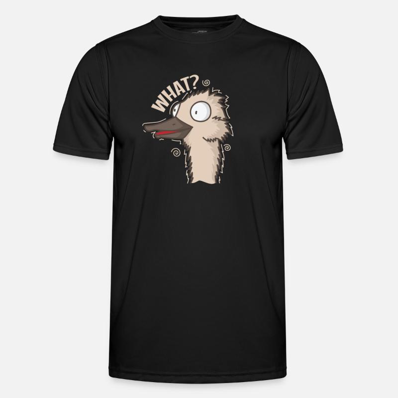 What? Strauß Vogel Tier Sprinter - Männer Funktions-T-Shirt - Schwarz
