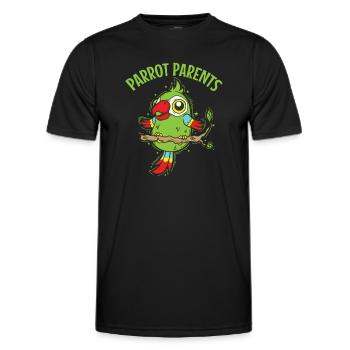 Parrot Parents Animal Bird - Men's Functional T-Shirt - black - Front - AI Model Male 178 dark (178cm)