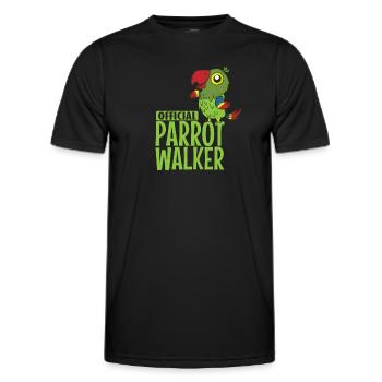 Official Parrot Walker Animal Tropics Bird - Men's Functional T-Shirt - black - Front - AI Model Male 178 dark (178cm)