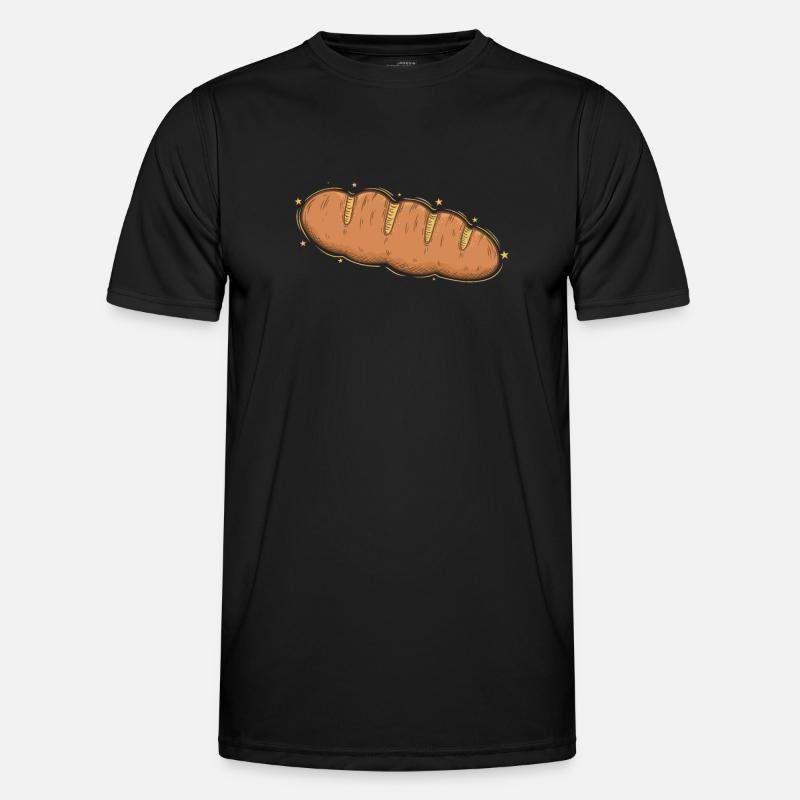 Brot ist leckere Backware - Männer Funktions-T-Shirt - Schwarz