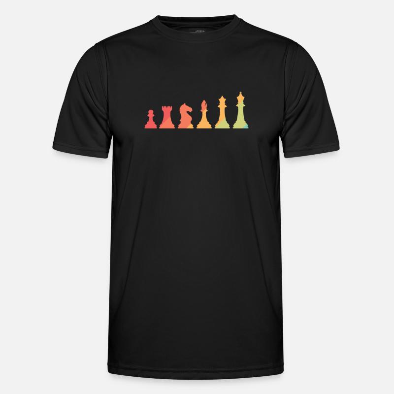 Chess, Brain Teaser, Board Game - Men's Functional T-Shirt - black