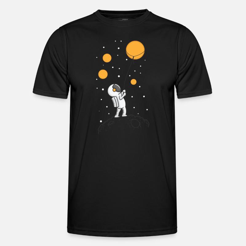 Astronaut in distant space - Men's Functional T-Shirt - black