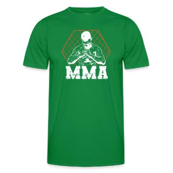 MMA im Käfig Mixed Martial Arts Kampf - Männer Funktions-T-Shirt - Kelly Green - Vorne - AI Model Male 178 dark (178cm)