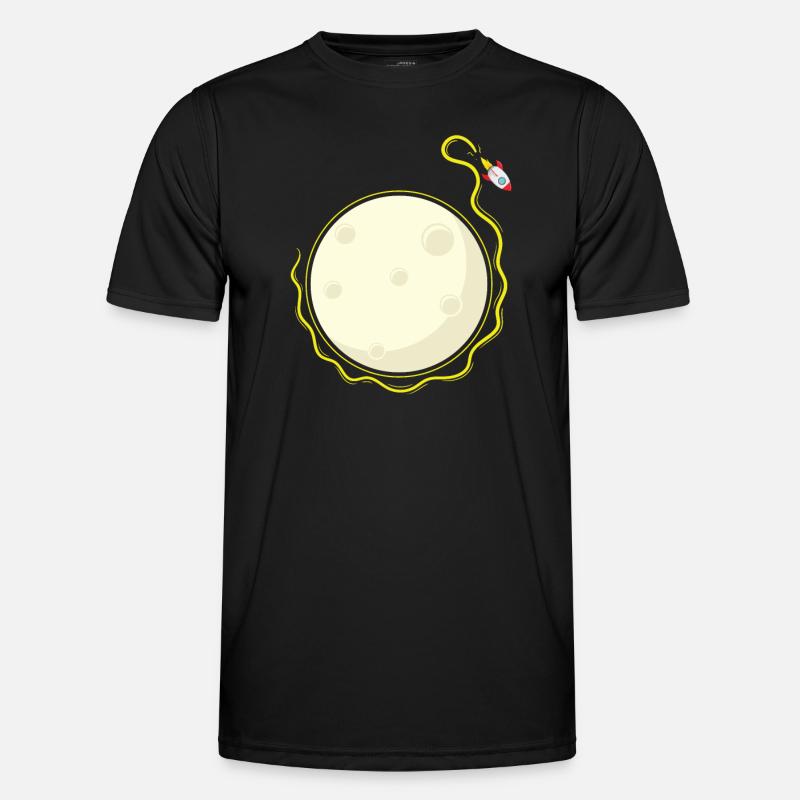 Rocket orbits the moon Men's Functional T-Shirt