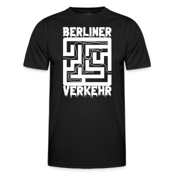 Berlin Souvenir Touristen Hauptstadt Metropole BLN - Männer Funktions-T-Shirt - Schwarz - Vorne - AI Model Male 178 dark (178cm)