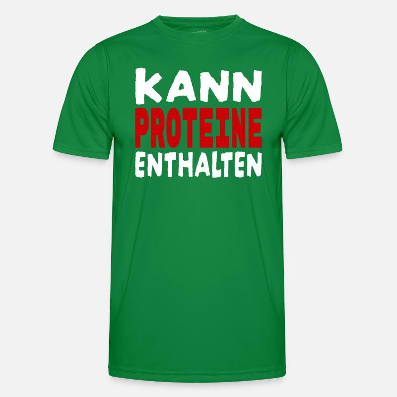 Kann Proteine enthalten Männer Funktions-T-Shirt