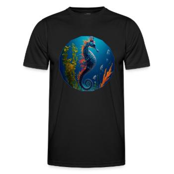 Fantasy Ocean, underwater - Men's Functional T-Shirt - black - Front - AI Model Male 178 dark (178cm)