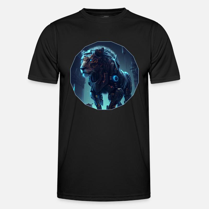 Cyber-lion T-shirt sport Homme