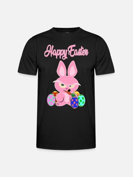 Happy Easter Pink Easter - Men's Functional T-Shirt - black