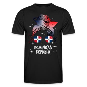 Dominikanische Republik - Männer Funktions-T-Shirt - Schwarz - Vorne - AI Model Male 178 dark (178cm)