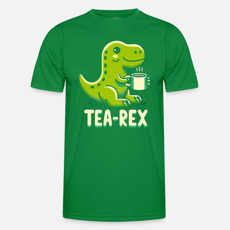 TEA-REX - Dinosaurier-Tee Männer Funktions-T-Shirt