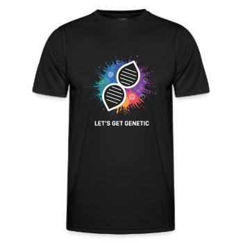 Passons à la science génétique - T-shirt sport Homme - noir - Devant - AI Model Male 178 dark (178cm)