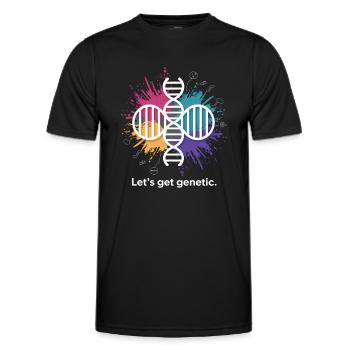 Génétique Science Drôle de dicton - T-shirt sport Homme - noir - Devant - AI Model Male 178 dark (178cm)