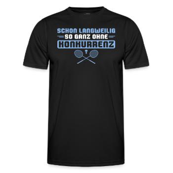 Badminton Langweilig ohne Konkurrenz - Männer Funktions-T-Shirt - Schwarz - Vorne - AI Model Male 178 dark (178cm)