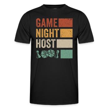 Spieleabend Gastgeber Broad Player - Männer Funktions-T-Shirt - Schwarz - Vorne - AI Model Male 178 dark (178cm)