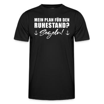 Ruhestand Rente Segeln - Männer Funktions-T-Shirt - Schwarz - Vorne - AI Model Male 178 dark (178cm)