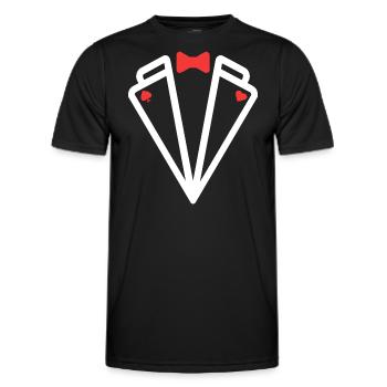 Poker - Poker Master - Poker Smoking - Men's Functional T-Shirt - black - Front - AI Model Male 178 dark (178cm)