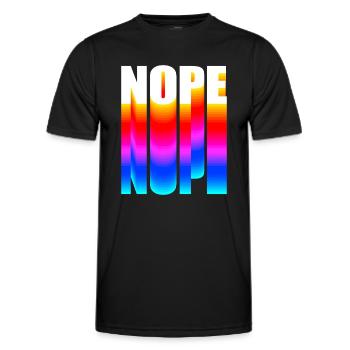 Nope NOPE nope - Men's Functional T-Shirt - black - Front - AI Model Male 178 dark (178cm)