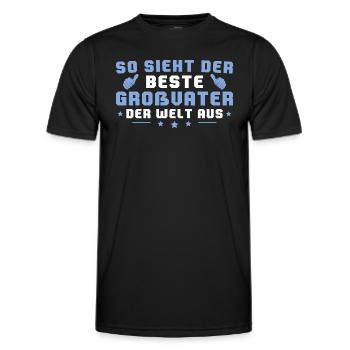 Bester Großvater der Welt Opa Geschenk - Männer Funktions-T-Shirt - Schwarz - Vorne - AI Model Male 178 dark (178cm)