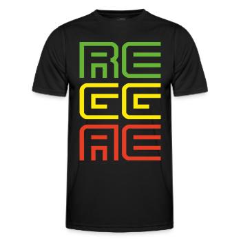 reggae - Men's Functional T-Shirt - black - Front - AI Model Male 178 dark (178cm)