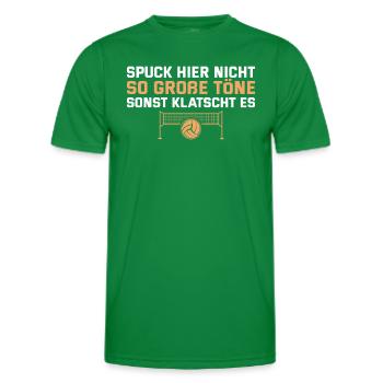 Volleyball Spuck nicht so große Töne Volleyballer - Männer Funktions-T-Shirt - Kelly Green - Vorne - AI Model Male 178 dark (178cm)
