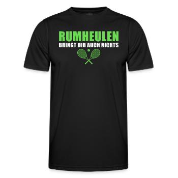 Tennis Rumheulen bringt auch nichts Tennisspieler - Männer Funktions-T-Shirt - Schwarz - Vorne - AI Model Male 178 dark (178cm)