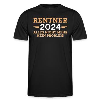 Rentner 2024 Renteneintritt Pension Ruhestand - Männer Funktions-T-Shirt - Schwarz - Vorne - AI Model Male 178 dark (178cm)