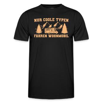 Camping Coole Typen fahren Wohnmobil - Männer Funktions-T-Shirt - Schwarz - Vorne - AI Model Male 178 dark (178cm)